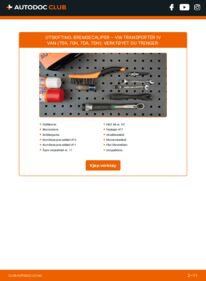 Slik bytter du Bremsecaliper 2.5 TDI VW Transporter T4 Van