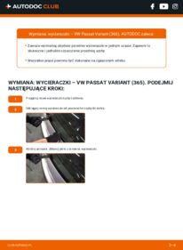 Jak wymienić Pióro wycieraczki Passat B7 Variant (365) 2.0 TDI