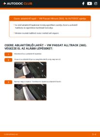 Hogyan végezze a cserét: 2.0 TDI 4motion VW Passat B7 Alltrack Törlőlapát