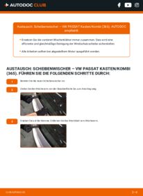 Wie der Wechsel durchführt wird: Scheibenwischer VW PASSAT Kasten/Kombi (365) 2.0 TSI tauschen