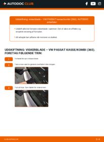 Hvordan man udfører udskiftning af: Viskerblade på 2.0 TSI VW PASSAT Kasten/Kombi (365)
