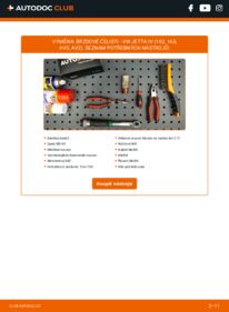 Jak provést výměnu: Sada brzdových čelistí Jetta Mk6 (162, 163, AV3, AV2) 1.6 TDI