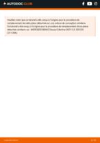 Comment changer et régler Tête d'amortisseur MERCEDES-BENZ E-CLASS : tutoriel pdf
