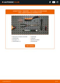 Hvordan man udfører udskiftning af: Tændrør på 1.3 D Multijet FIAT DOBLO Box Body / Estate (263)