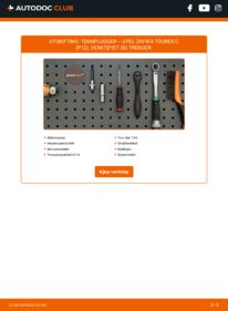 Slik bytter du Tennplugger 2.0 CDTi (75) OPEL ZAFIRA TOURER C (P12)