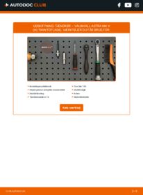 Hvordan man udfører udskiftning af: Tændrør på 1.8 (L67) Astra H TwinTop