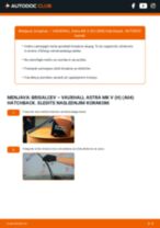 Kako zamenjati in prilagoditi Metlice brisalcev VAUXHALL ASTRA: vodnik pdf