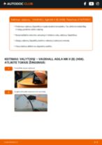 VAUXHALL AGILA remonto ir priežiūros instrukcija