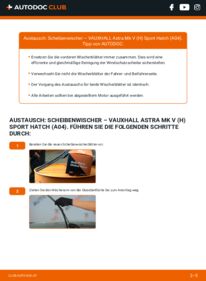 Wie der Austausch bewerkstelligt wird: Scheibenwischer 1.6 i 16V (L08) Astra H A04