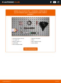 Kā veikt nomaiņu: 1.2 i 16V (L08) Corsa D Eļļas filtrs