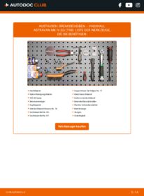 Wie der Wechsel ausgeführt wird: Bremsscheiben 1.7 DTI 16V VAUXHALL ASTRAVAN Mk IV (G)