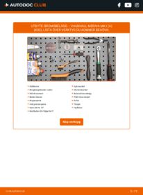 Så byter du Bromsbelägg på 1.3 CDTI VAUXHALL MERIVA Mk I (A)