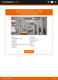 Slik bytter du Bremseklosser 1.2 VAUXHALL CORSAVAN Mk IV (E)