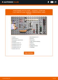 Kuidas välja vahetamist läbi viia: Astra H TwinTop 1.8 (L67) Rattalaager