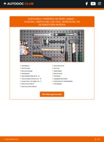 Wie der Wechsel durchführt wird: Querlenker VAUXHALL MERIVA Mk II (B) 1.4 tauschen