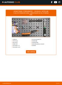 Hvordan man udfører udskiftning af: Støddæmper på 1.8 (L35) Astra H Stationcar