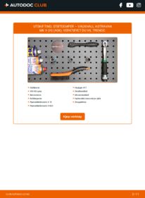 Slik bytter du Støtdemper 1.3 CDTi VAUXHALL ASTRAVAN Mk V (H)