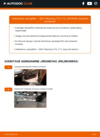 Kuidas välja vahetamist läbi viia: SEAT Alhambra 7N 2.0 TDI Salongifilter