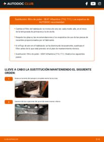 Cómo sustitución de Filtro de Habitáculo 2.0 TDI SEAT Alhambra 7N