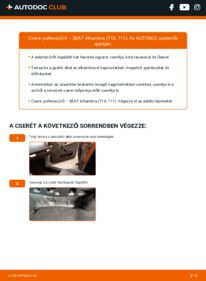 Hogyan végezze a cserét: 2.0 TDI SEAT Alhambra 7N Utastér levegő szűrő