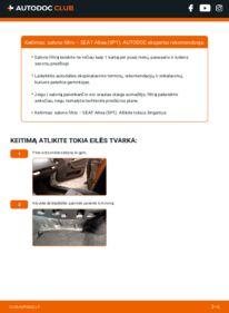 Kaip atlikti keitimą: Seat Altea 5P1 1.9 TDI Oro filtras, keleivio vieta