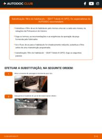 Como realizar a substituição de Filtro do Habitáculo 1.9 TDI Seat Toledo 3
