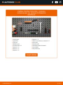 Jak provést výměnu: Odpruzeni Corsavan Mk1 (B) 1.4 i