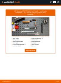 Kaip atlikti keitimą: Corsa C X01 1.2 16V (F08, F68) Skersinės vairo trauklės galas