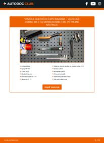 Ako vykonať výmenu: Hlava / čap spojovacej tyče riadenia na Combo Mk2 (C) Box Body / Estate (F25) 1.3 CDTI 16V