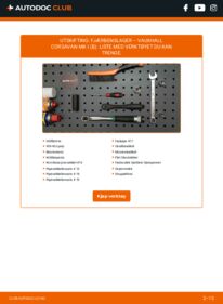 Slik bytter du Fjærbenslager 1.4 i VAUXHALL CORSAVAN Mk I (B)