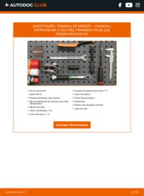 Como realizar a substituição de Ponteiras de Direcção 1.7 DTI 16V VAUXHALL ASTRAVAN Mk IV (G)