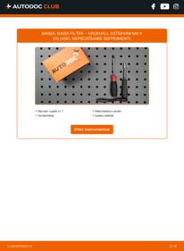 Kā veikt nomaiņu: 1.3 CDTi VAUXHALL ASTRAVAN Mk V (H) Gaisa filtrs