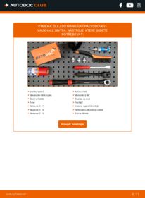 Jak provést výměnu: Olej do prevodovky Sintra MPV 2.2 i 16 V