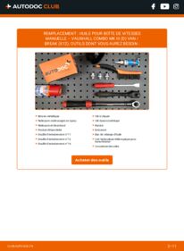Comment effectuer un remplacement de Huile De Transmission et Huile Boite De Vitesse 1.3 CDTi VAUXHALL COMBO Mk III (D) Box Body / Estate