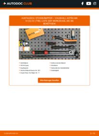 Wie der Ersatz vollführt wird: Stoßdämpfer 1.6 16V (F08, F48) Astra G T98