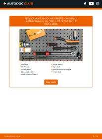 How to carry out replacement: Shock Absorber 1.7 DTI 16V VAUXHALL ASTRAVAN Mk IV (G)