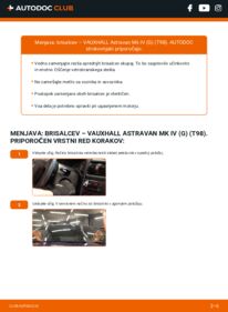 Kako izvesti menjavo: Metlica brisalnika stekel Astravan Mk4 (G) (T98) 1.7 DTI 16V