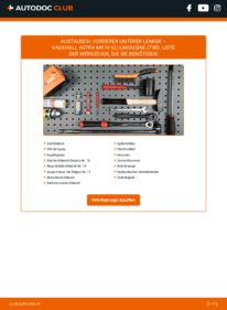 Wie der Austausch bewerkstelligt wird: Querlenker 1.6 16V VAUXHALL ASTRA Mk IV (G) Saloon