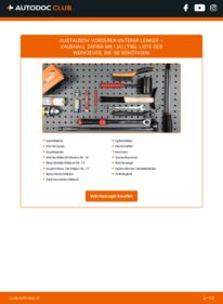 Wie der Austausch bewerkstelligt wird: Querlenker 1.6 16V Zafira A