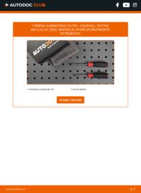Jak provést výměnu: Kabinovy filtr Vectra Mk2 (C) CC (Z02) 1.9 CDTI 16V