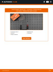 Kuidas välja vahetamist läbi viia: VAUXHALL CORSAVAN Mk II (C) 1.3 CDTI 16V (F08) Õhufilter