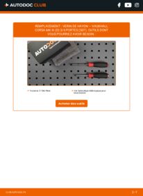 Comment effectuer un remplacement de Vérin de hayon 1.2 i 16V (L08) Corsa D