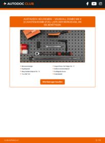 Wie der Wechsel ausgeführt wird: Keilrippenriemen 1.3 CDTI 16V VAUXHALL COMBO Mk II (C) Box Body / Estate (F25)