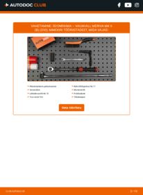 Kuidas välja vahetamist läbi viia: VAUXHALL MERIVA Mk II (B) 1.4 Soonrihm