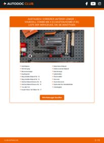 Wie der Wechsel durchführt wird: Querlenker VAUXHALL COMBO Mk II (C) Box Body / Estate (F25) 1.3 CDTI 16V tauschen