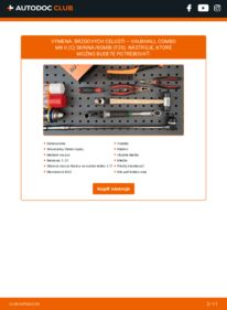 Ako vykonať výmenu: Sada brzdových čeľustí na Combo Mk2 (C) Box Body / Estate (F25) 1.3 CDTI 16V