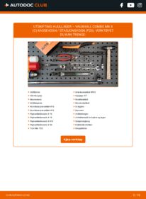 Slik bytter du Hjullager 1.3 CDTI 16V VAUXHALL COMBO Mk II (C) Box Body / Estate (F25)