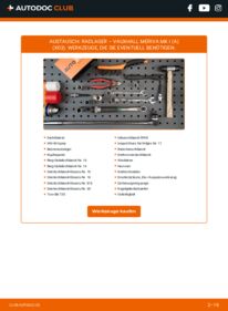 Wie der Wechsel durchführt wird: Radlager VAUXHALL MERIVA Mk I (A) 1.3 CDTI tauschen