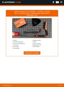Hogyan végezze a cserét: 1.9 CDTI 16V Vectra C Z02 Olajszűrő