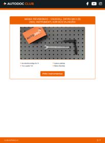 Kā veikt nomaiņu: 1.8 Zafira B A05 Ķīļrievu siksna